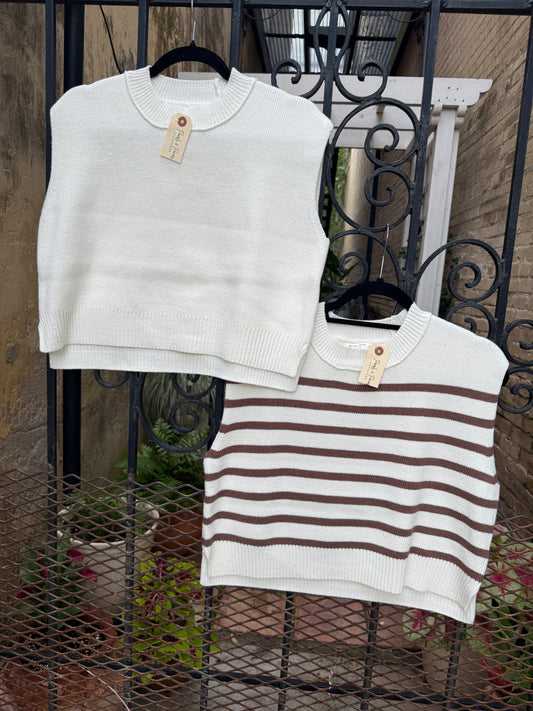 CAP SLEEVE SWEATER