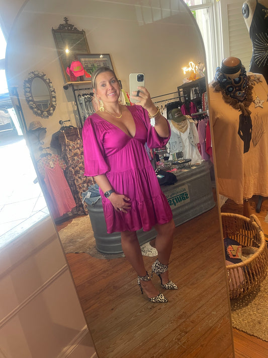 FUSHIA PARTY DRESS