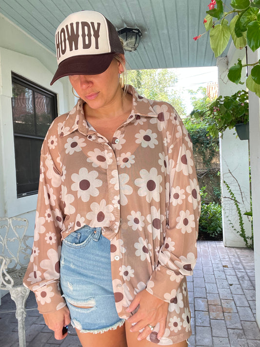 RETRO DAISY MESS TOP