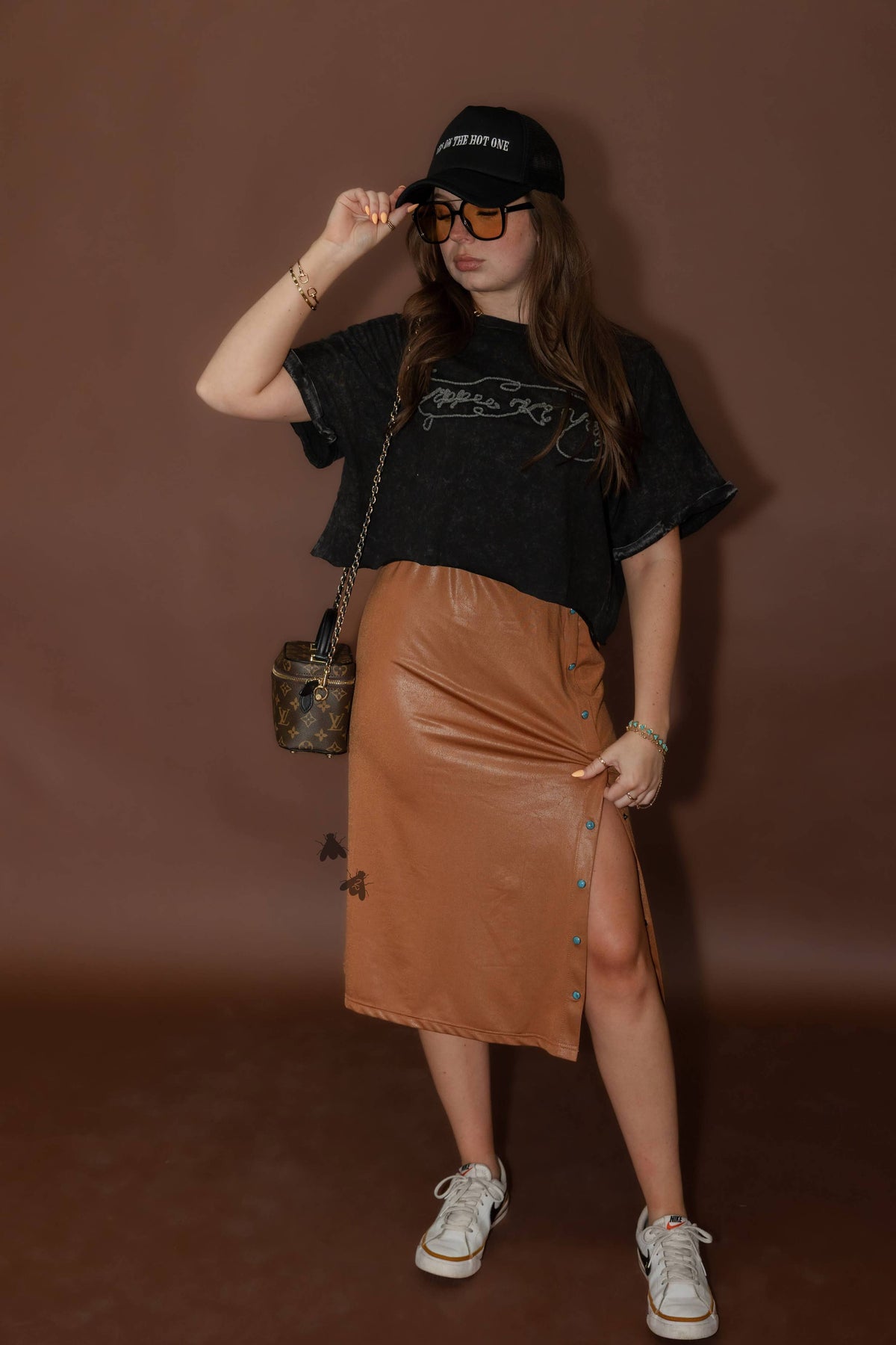 SLIT DECISIONS SKIRT *SADDLE