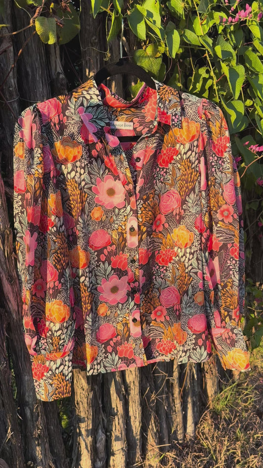 FLORAL PUFF SLEEVE TOP