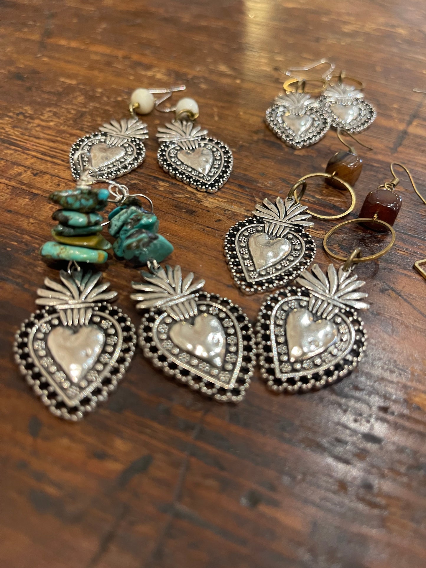 P&P SACRED HEART & PEARL earrings