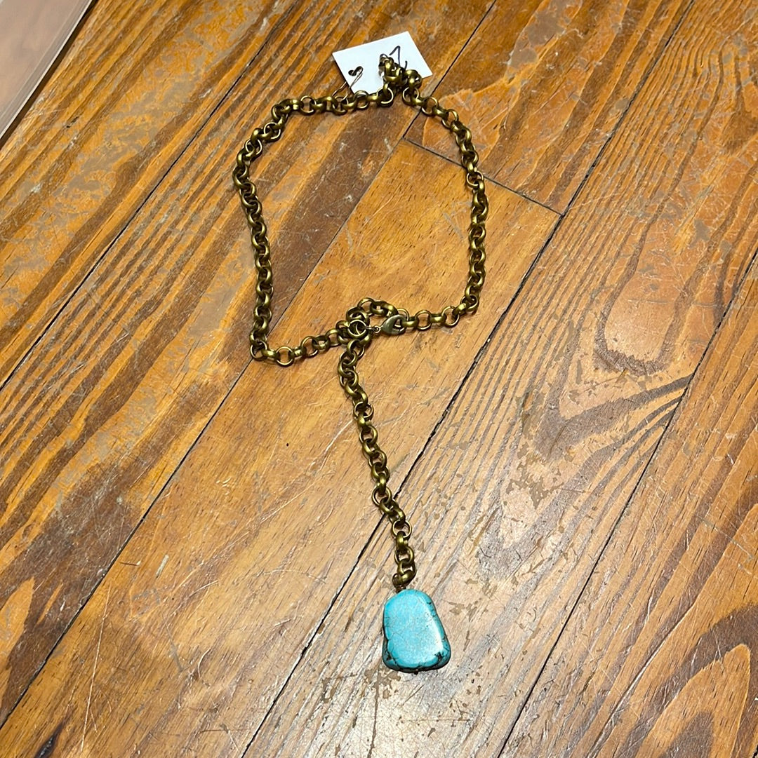 BRONZE & TURQUOISE NECKLACE